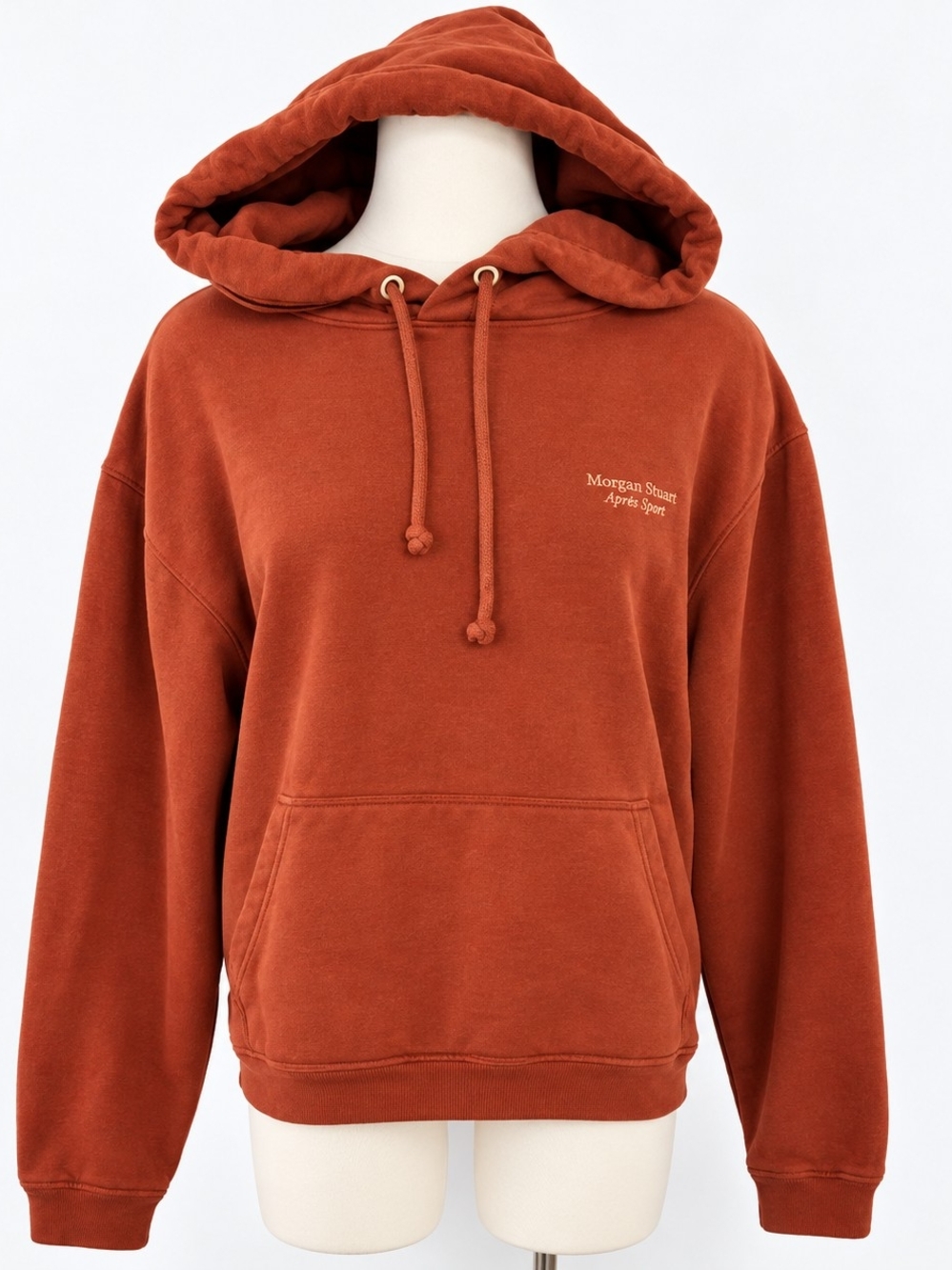 Morgan Stuart Rust Crewneck Hoodie Size Large